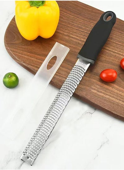 Buy Lemon Zester, Cheese Grater, Premium Citrus Zester, Kitchen Grater for Parmesan, Chocolate, Fruits, Vegetables, Ginger, Garlic, Nutmeg, Stainless Steel Kitchen Cheese Grater in Saudi Arabia