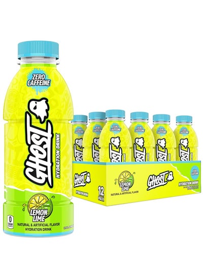 Buy Ghost Hydration Drink, Lemon Lime Flavor, Zero Caffeine, Zero Sugar, 16.9 fl oz (500 ml), Pack of 12 in UAE