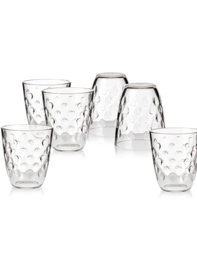 Buy 6 Piece Multi-purpose Glass Cups Transparent in Saudi Arabia