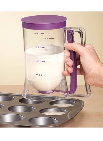 Buy Batter Jug for Making Pancakes and Cupcakes Acrylic Jug Graduated Standard Available Purple IR in Egypt