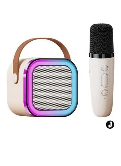 اشتري "Mini Bluetooth Karaoke Machine for Kids – Wireless Microphone & LED Lights" في الامارات