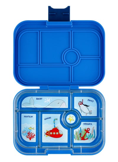 Buy Bento Lunch Box Original 6 Compartment Leak Proof - BPF Free - Surf Blue in Saudi Arabia