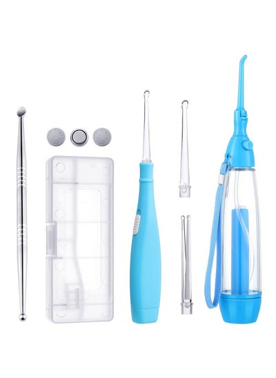 اشتري Tonsil Stone Remover 1 Manual Pump Type Low Pressure Irrigator Oral Water Pick 1 Tonsil Stone Remover With Led Light 1 Stainless Steel Tonsil Stone Removal Tools To Get Rid Of Bad Breath (Blue) في الامارات