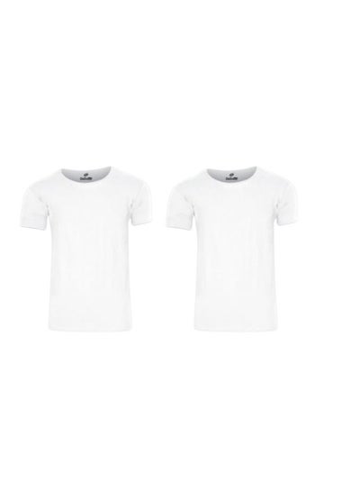 اشتري قميص داخلي رجالي من فيوتشر بنصف كم من القطن باللون الأبيض مقاس XXL (عبوة من قطعتين) في مصر
