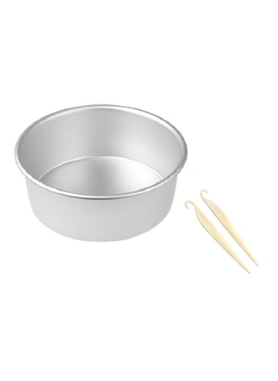 Buy 8 inch Aluminum Alloy Round Cake Mould, Chiffon Cake Baking Pan, Pudding Cheesecake Mold With Removable Bottom,(With 2pcs  Cake Release Tool) in UAE