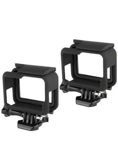 اشتري Frame Mount Housing Case, Compatible with GoPro Hero 7/6/5 Black Action Camera Top Open Protective Case Quick Release Bracket(2 Pcs) في الامارات