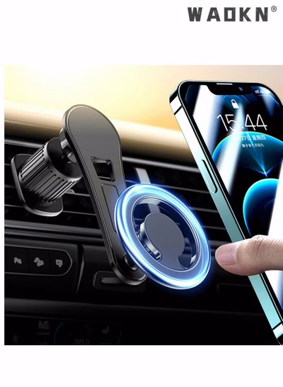 اشتري Compatible for MagSafe Car Mount [2024 New Upgrade] Car Vent 360° Rotation Magnetic Phone Holder for Car, Cell Phone Holder for MagSafe iPhone 13 14 15 Pro Max/All Smart Phones(Black) في الامارات
