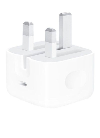 Buy 20W USB-C 3-Pin Power Adapter White in Saudi Arabia