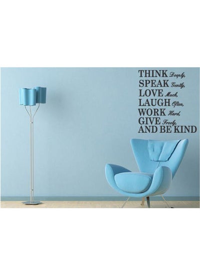 اشتري English words quotes wall sticker tink speak love laugh work give and be kind wallpaper office bedroom living room wall stickers TV background wall sticker في مصر