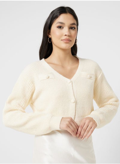 Buy Cropped Buttoned Cardigan in UAE