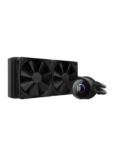 اشتري Kraken 240-240mm AIO CPU Liquid Cooler - Customizable 1.54"" Square LCD Display for Images, Performance Metrics and More - High-Performance Pump - 2 x F120P Fans - Black في الامارات