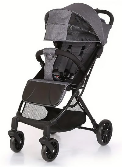 Buy Portable Lightweight Baby Stroller - One-Key Foldable Travel Push Chair, 360° Universal Wheels, Multi-Position Reclining Back, Large Canopy with Skylight, Adjustable Footrest, Aluminum Alloy Frame, Compact Fold, Ideal for Newborns to Toddlers (0-3 Years) in Saudi Arabia