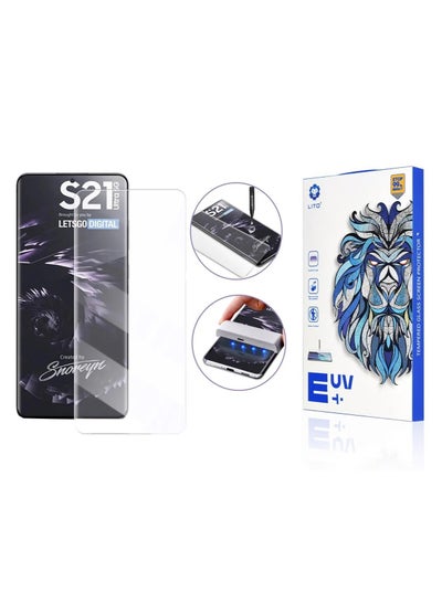 Buy Lito Samsung Galaxy S21 Ultra Premium UV Liquid Glue Tempered Glass Screen Protector with Edge to Edge Coverage in Egypt