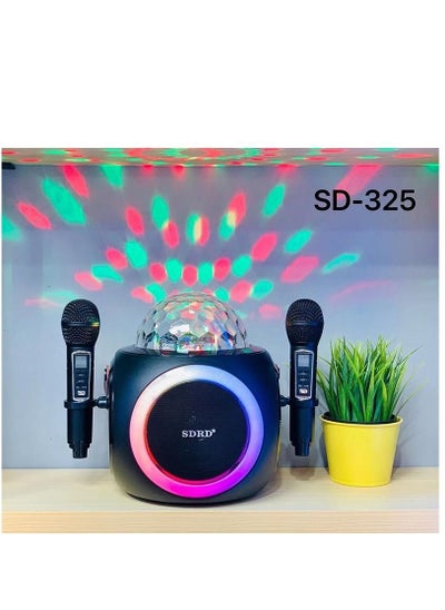 اشتري SDRD SD325 Home Wireless Bluetooth Speaker Set Audio Dual Microphone Integrated Machine LED Light Effect RGB Colorful Portable Bl في الامارات