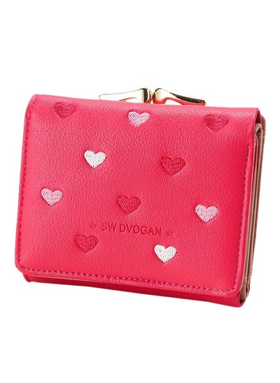 Buy Love Pattern Wallet Pink in UAE