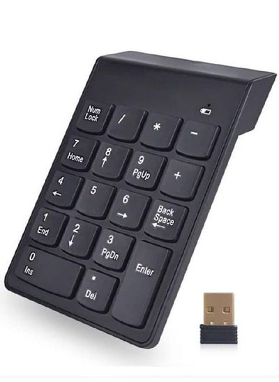 اشتري Numeric Keypad 18Keys Digital Keypad 2.4G USB Wireless Keyboard Numpad For Desktop Notebook CompatibleNumeric Keypad 18Keys Digital Keypad 2.4G USB Wireless Keyboard Numpad For Desktop Notebook Compat في الامارات