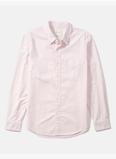 Buy AE Striped Slim Fit Oxford Button-Up Shirt in Saudi Arabia