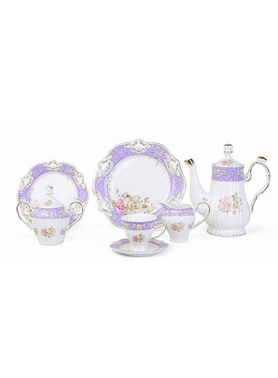 Buy Tea Set Porcelain 24 Piece Set Elhosn Louts in Egypt