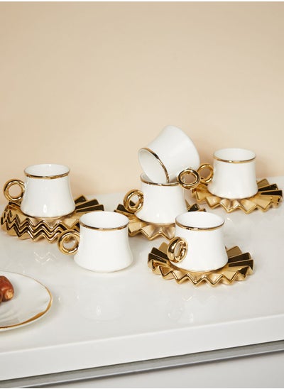 Buy Set Of 6 Tea Pots With Saucer in UAE