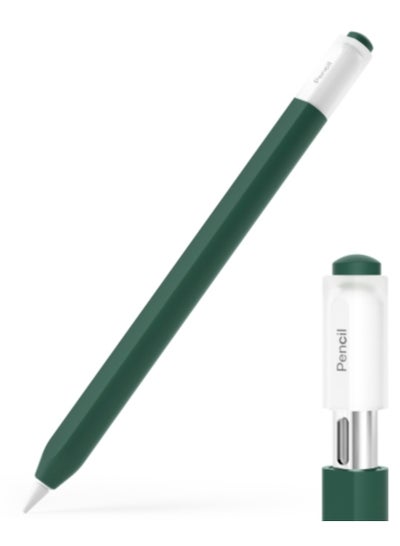 Buy For Apple Pencil (USB-C) Transparent Jelly Stylus Protective Cover(Dark Green) in UAE