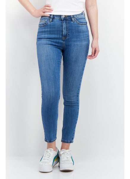 Buy Women Skinny Fit Wash Non-Stretchable Jeans , Blue in UAE