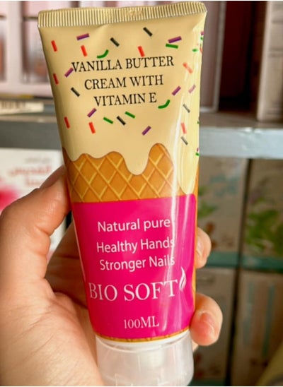 Buy Bio Soft Hand Cream Vantilla Butter Cream With Vitamin E100ML in Egypt