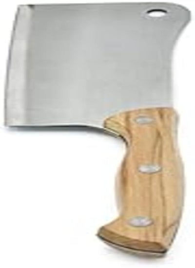 Buy Mt stainless steel cleaver with wooden handle - size 4 in Egypt