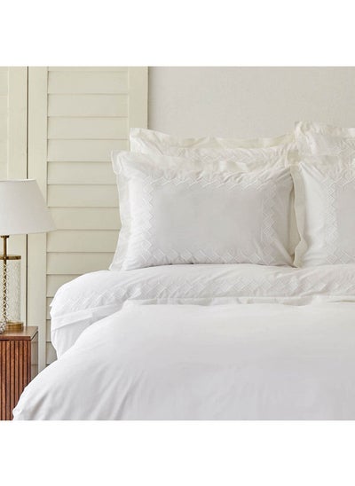 اشتري Karaca Home White Collection Marigold 100% Cotton Double Duvet Cover Set في الامارات