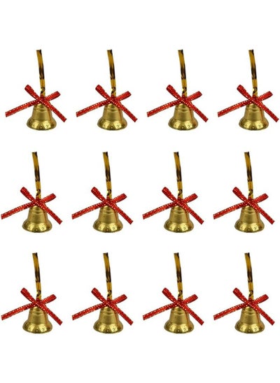 Buy Merry Christmas Small Bell Shaped Decoration For Christmas Set 12 Pieces in Egypt