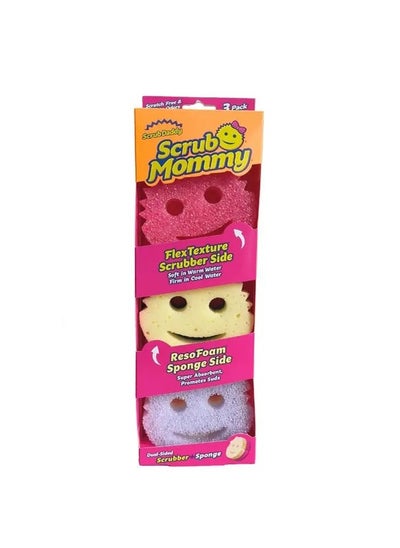 اشتري مجموعة إسفنجة Scrub Daddy Scrub Mommy من الإسفنج الخالي من الخدش للأطباق والمنزل، مقاومة للرائحة، ناعمة في الماء الدافئ، ثابتة في البرد، تنظيف عميق، آمنة للاستخدام في غسالة الأطباق، متعددة الاستخدامات، عملية، مريحة، 3 قيراط في السعودية