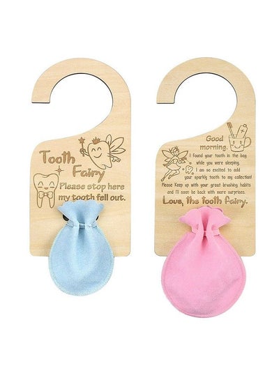 Buy Tooth Fairy Door Hanger Set With Tooth Bags Encourage Gift For Lost Teeth Kids 4 Piece Set in UAE