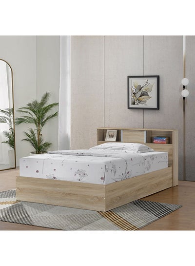 Buy Oasis Cambridge Twin Bed With Sliding Door Storage Headboard 222.5x83x128.5 cm in UAE