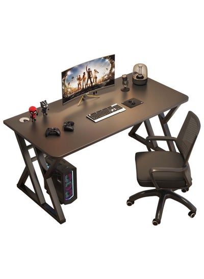 Buy Gaming Desk,47 Inch PC Computer Desk, Home Office Desk Table Gamer Workstation, Simple Game Table, Black in UAE