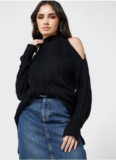 Buy Cold Shoulder Detail Sweater in Saudi Arabia