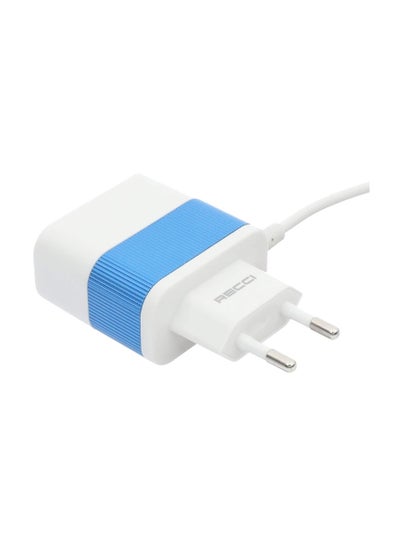 Buy Recci RCT-12EC Wall Charger - White and Blue in Egypt