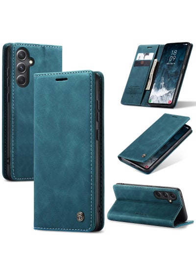 Buy For Samsung Galaxy S23 FE Cover,  Magnetic Adsorption Full Body Shockproof Protective Flip Cover, PU Leather Hidden Stand Mobile Phone Case in Saudi Arabia