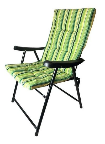 Buy Folding chair with armrest, picnic seat, sports chair, outdoor chair and garden chair 45X45X90 cm in Saudi Arabia