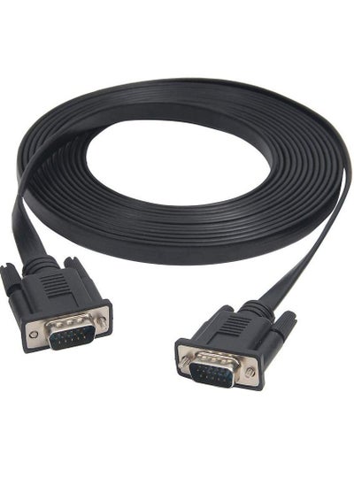 Buy VGA Flat Cable Black - 10M in Saudi Arabia