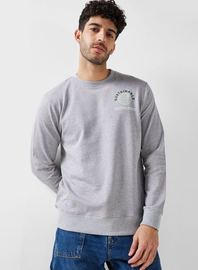 Buy Sustainable Regular Sweatshirt With Back Print in Saudi Arabia