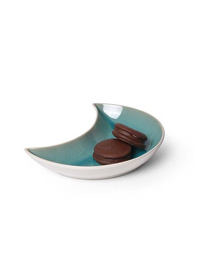 Buy Plate  Ceramic Moon Shape Summer Collection Celine Series 23cm in UAE