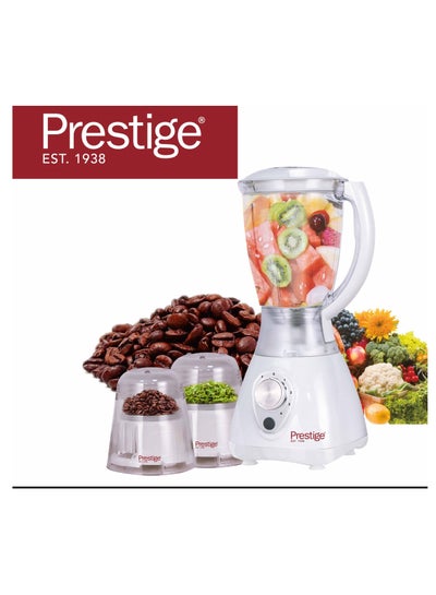 Buy Prestige Blender 1.5 Ltr - 450Watts with 2 dry grinders coffee, Spice and herbs in UAE