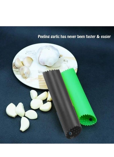 Buy Garlic Peeler Roller Skin Remover 2 Set Soft Silicone Material for Your Kitchen and Everyday Use in UAE