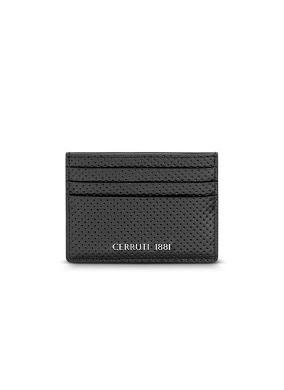 Buy Punti Black Minimalist Genuine Leather Card Case For Men With 3 Card Slots 105 MM- CEPU06643M-BLK in UAE