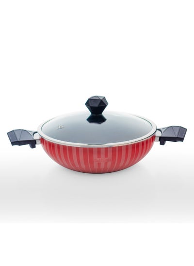 Buy Saif Plus Wok With Glass Lid,W/2 Ears in Saudi Arabia