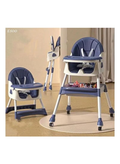 Buy Highchair with large feeding tray and 3-gear adjustable seat cushion for baby feeding in Saudi Arabia