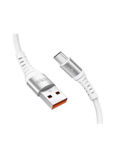 Buy CABLE VIDVIE CB4009 USB/TYPE-C 1.2M WHITE in Egypt