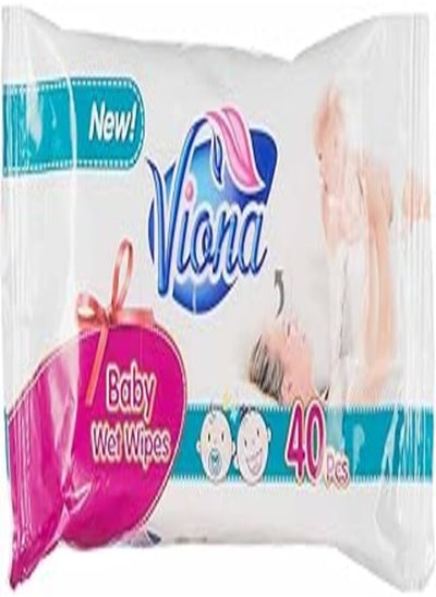 اشتري Viona new baby wet wipes - 40 pieces في مصر