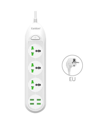 Buy SC03 Power Strip – 3 Socket AC and 4 USB Quick charging extension QC3.0 – 2500W /2.1A – 2 M Cable for Home, Office, Hotel | EU plug in Egypt