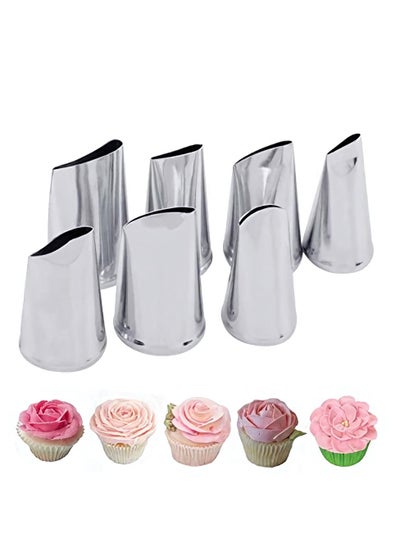 اشتري Cake Decorating Piping Nozzle Set, Buttercream Frosting Piping, Rose Nozzle Pastry Decorating Tool for Home Kitchen Cake Shop Making Cream Cakes (7 Pieces) في الامارات