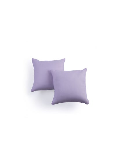 Buy Allan 2-piece Filled Cushion Set 43x43cm - Light Purple in UAE